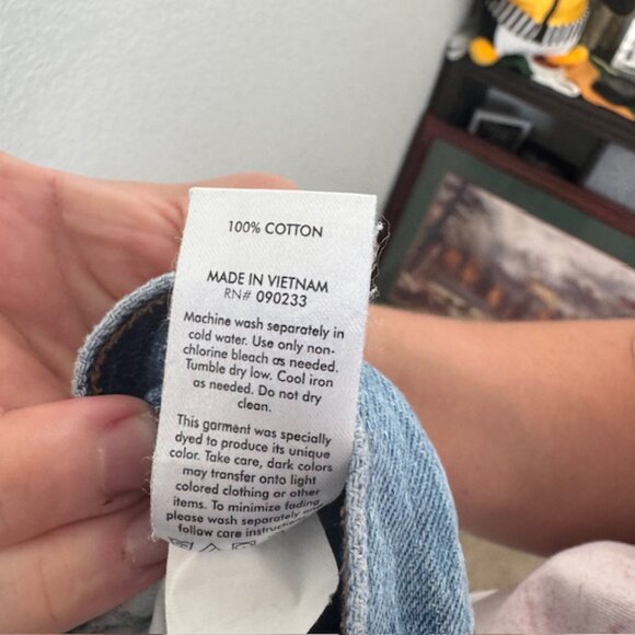 PacSun Patchwork Eco Two-Tone Colorblock High‎ Rise Straight Leg Jeans Size 28 - Picture 4 of 9